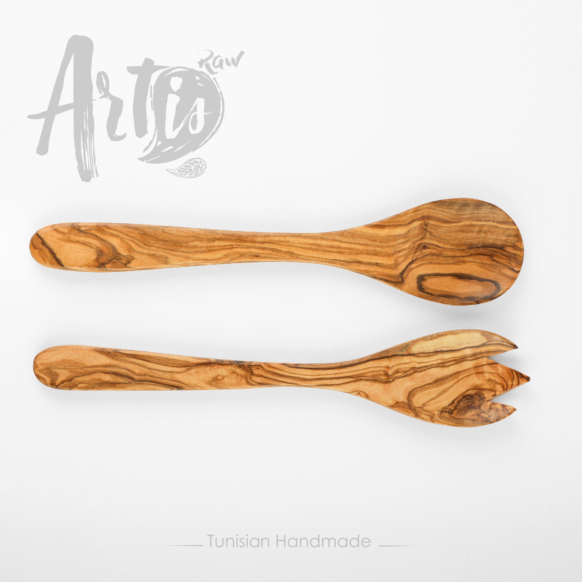 Salad Spoon Olive Wood - ArtisRaw